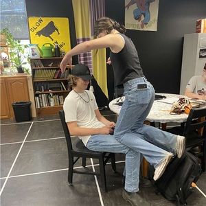 Vintage low rise lee dungarees